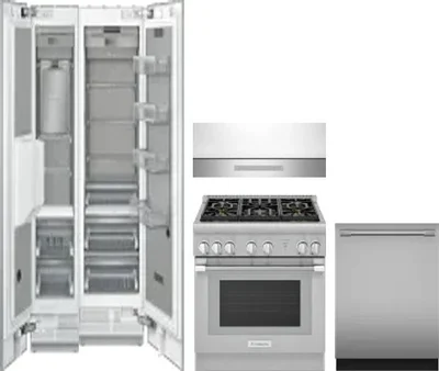 5 Piece Package Includes Refrigerator, Freezer, Range, Hood And Dishwasher