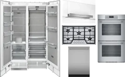 6 Piece Package Includes Refrigerator, Freezer, Cooktop, Wall Oven, Hood And Dishwasher