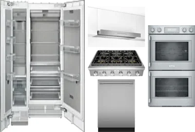 6 Piece Package Includes Refrigerator, Freezer, Cooktop, Wall Oven, Hood And Dishwasher