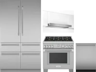 4 Piece Package Includes Refrigerator, Range, Hood And Dishwasher