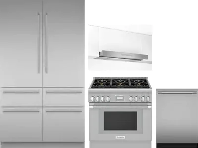 4 Piece Package Includes Refrigerator, Range, Hood And Dishwasher