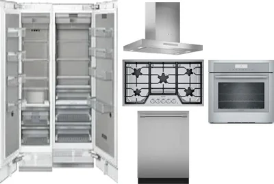 6 Piece Package Includes Refrigerator, Freezer, Cooktop, Wall Oven, Hood And Dishwasher