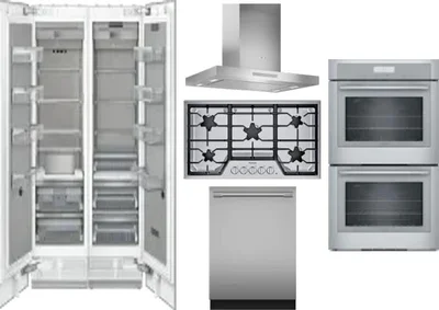 6 Piece Package Includes Refrigerator, Freezer, Cooktop, Wall Oven, Hood And Dishwasher