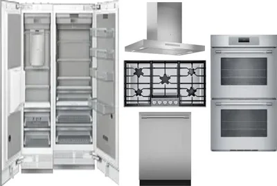 6 Piece Package Includes Refrigerator, Freezer, Cooktop, Wall Oven, Hood And Dishwasher