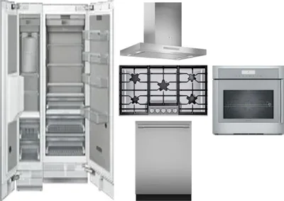6 Piece Package Includes Refrigerator, Freezer, Cooktop, Wall Oven, Hood And Dishwasher