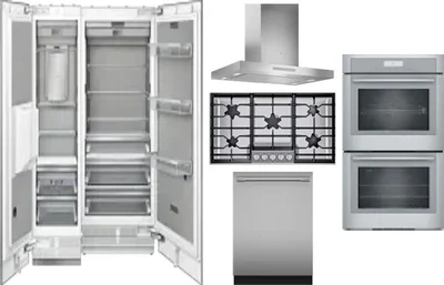 6 Piece Package Includes Refrigerator, Freezer, Cooktop, Wall Oven, Hood And Dishwasher