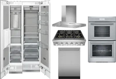 6 Piece Package Includes Refrigerator, Freezer, Cooktop, Wall Oven, Hood And Dishwasher