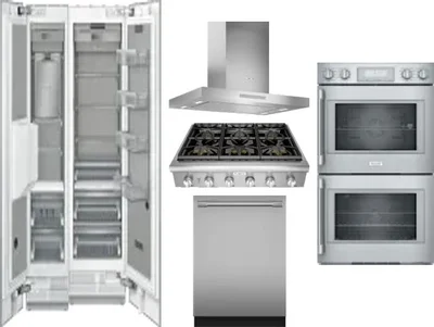 6 Piece Package Includes Refrigerator, Freezer, Cooktop, Wall Oven, Hood And Dishwasher