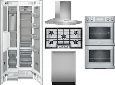 6 Piece Package Includes Refrigerator, Freezer, Cooktop, Wall Oven, Hood And Dishwasher