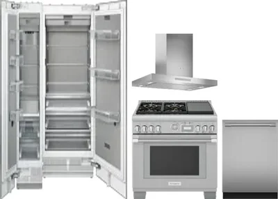5 Piece Package Includes Refrigerator, Freezer, Range, Hood And Dishwasher
