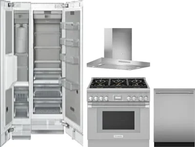 5 Piece Package Includes Refrigerator, Freezer, Range, Hood And Dishwasher