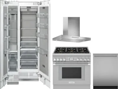 5 Piece Package Includes Refrigerator, Freezer, Range, Hood And Dishwasher