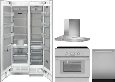 5 Piece Package Includes Refrigerator, Freezer, Range, Hood And Dishwasher