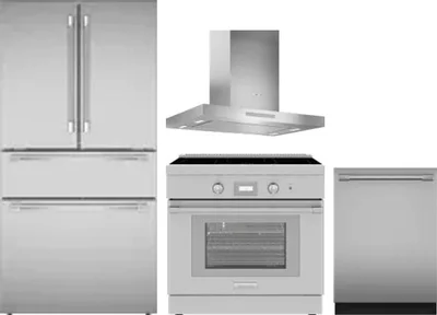 4 Piece Package Includes Refrigerator, Range, Hood And Dishwasher
