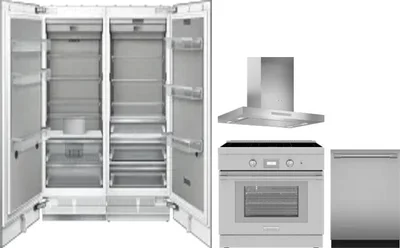 5 Piece Package Includes Refrigerator, Freezer, Range, Hood And Dishwasher