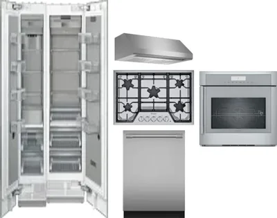 6 Piece Package Includes Refrigerator, Freezer, Cooktop, Wall Oven, Hood And Dishwasher