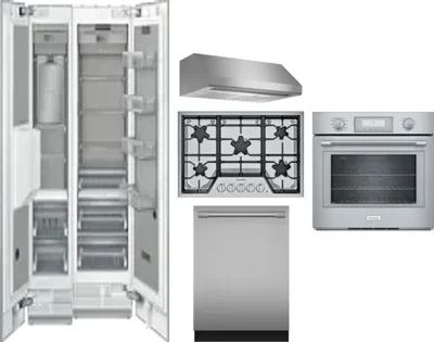 6 Piece Package Includes Refrigerator, Freezer, Cooktop, Wall Oven, Hood And Dishwasher