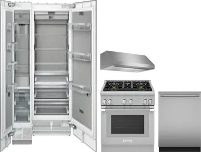 5 Piece Package Includes Refrigerator, Freezer, Range, Hood And Dishwasher