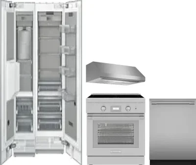 5 Piece Package Includes Refrigerator, Freezer, Range, Hood And Dishwasher