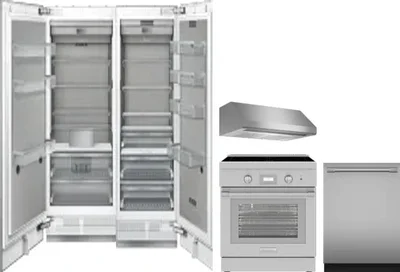5 Piece Package Includes Refrigerator, Freezer, Range, Hood And Dishwasher