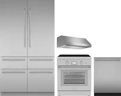 4 Piece Package Includes Refrigerator, Range, Hood And Dishwasher