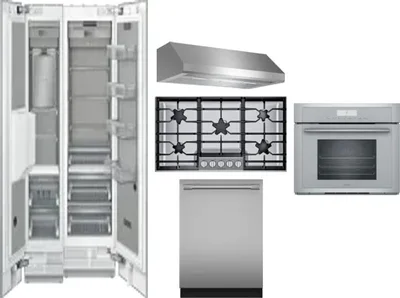 6 Piece Package Includes Refrigerator, Freezer, Cooktop, Wall Oven, Hood And Dishwasher