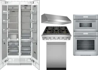 6 Piece Package Includes Refrigerator, Freezer, Cooktop, Wall Oven, Hood And Dishwasher