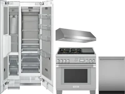 5 Piece Package Includes Refrigerator, Freezer, Range, Hood And Dishwasher