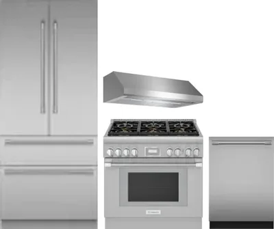 4 Piece Package Includes Refrigerator, Range, Hood And Dishwasher