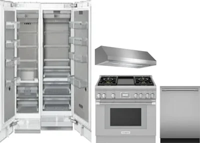 5 Piece Package Includes Refrigerator, Freezer, Range, Hood And Dishwasher