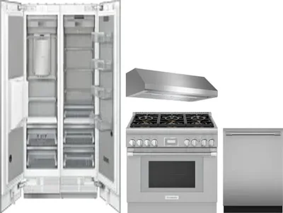5 Piece Package Includes Refrigerator, Freezer, Range, Hood And Dishwasher