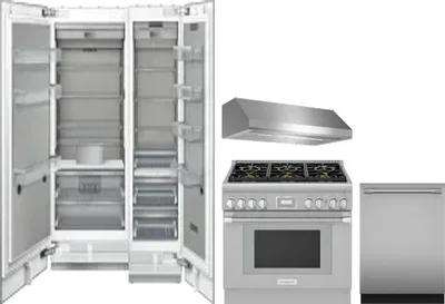 5 Piece Package Includes Refrigerator, Freezer, Range, Hood And Dishwasher
