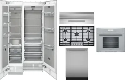 6 Piece Package Includes Refrigerator, Freezer, Cooktop, Wall Oven, Hood And Dishwasher
