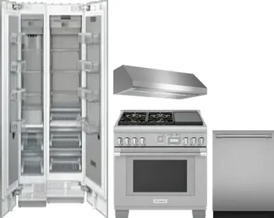 5 Piece Package Includes Refrigerator, Freezer, Range, Hood And Dishwasher