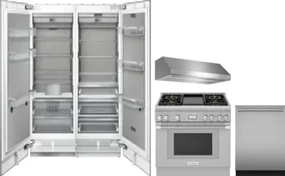 5 Piece Package Includes Refrigerator, Freezer, Range, Hood And Dishwasher