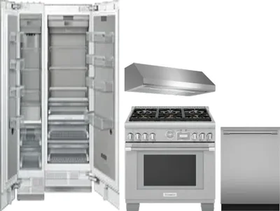 5 Piece Package Includes Refrigerator, Freezer, Range, Hood And Dishwasher