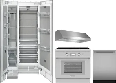 5 Piece Package Includes Refrigerator, Freezer, Range, Hood And Dishwasher