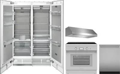 5 Piece Package Includes Refrigerator, Freezer, Range, Hood And Dishwasher