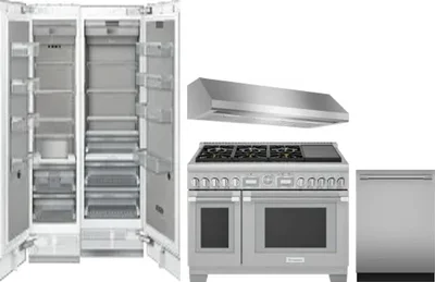 5 Piece Package Includes Refrigerator, Freezer, Range, Hood And Dishwasher