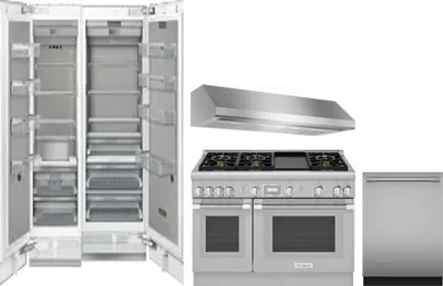 5 Piece Package Includes Refrigerator, Freezer, Range, Hood And Dishwasher