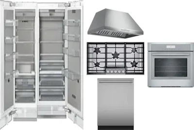 6 Piece Package Includes Refrigerator, Freezer, Cooktop, Wall Oven, Hood And Dishwasher