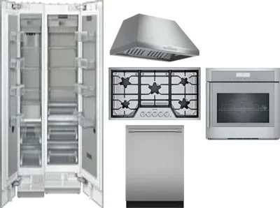 6 Piece Package Includes Refrigerator, Freezer, Cooktop, Wall Oven, Hood And Dishwasher