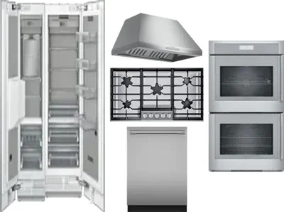 6 Piece Package Includes Refrigerator, Freezer, Cooktop, Wall Oven, Hood And Dishwasher