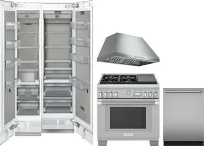 5 Piece Package Includes Refrigerator, Freezer, Range, Hood And Dishwasher