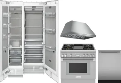 5 Piece Package Includes Refrigerator, Freezer, Range, Hood And Dishwasher