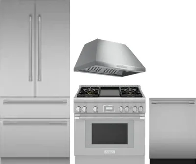 4 Piece Package Includes Refrigerator, Range, Hood And Dishwasher
