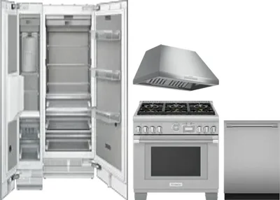5 Piece Package Includes Refrigerator, Freezer, Range, Hood And Dishwasher