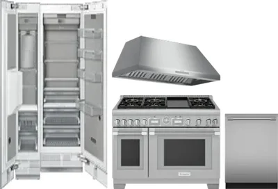 5 Piece Package Includes Refrigerator, Freezer, Range, Hood And Dishwasher