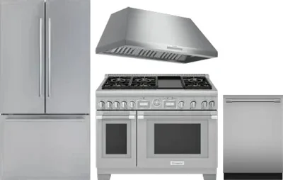 4 Piece Package Includes Refrigerator, Range, Hood And Dishwasher