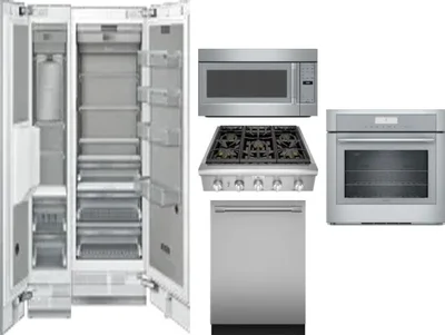 6 Piece Package Includes Refrigerator, Freezer, Cooktop, Wall Oven, Microwave And Dishwasher